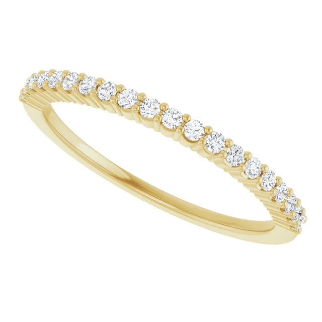 1.3 mm Half Eternity Stackable Diamond Ring