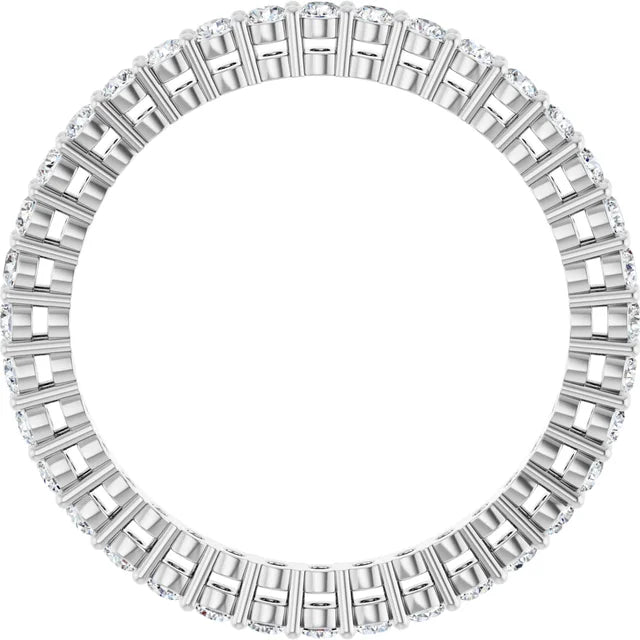 Full picture for 1.7 MM Double Gallery Full Eternity Diamond wedding band for women Set in white gold or platinum