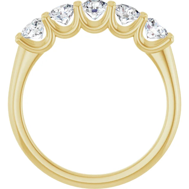 Zoom in 1 CTW 5-Stone Diamond Anniversary Band showing under gallery