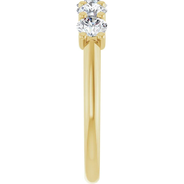 picture for the shank of 1 CTW 5-Stone Diamond Anniversary Band