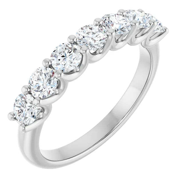 Sideway picture for 1 CTW 7 Stone Diamond Anniversary Band