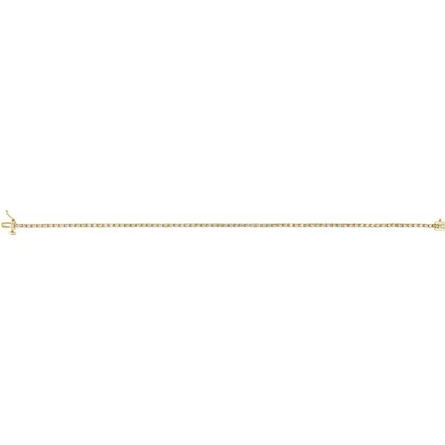 An Open 1CTW Diamond Tennis Bracelet set in yellow Gold