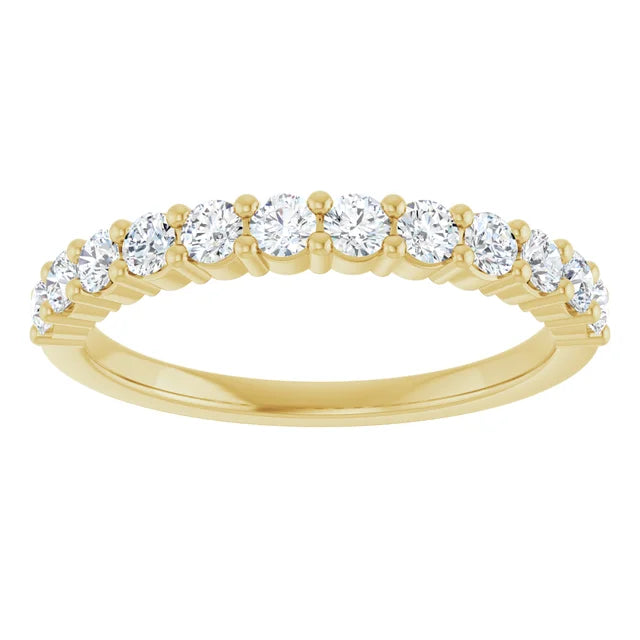 1/2 CTW Shared-Prong Diamond Half Eternity Ring