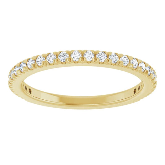 14K Yellow Gold 1/3 CTW Diamond French-Set Anniversary Band