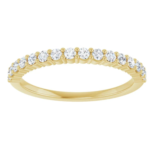 Diamond Wedding band for women Set in Yellow Gold
