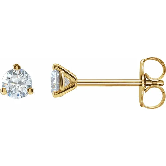 1/4 CTW Martini Stud Earring in Yellow Gold