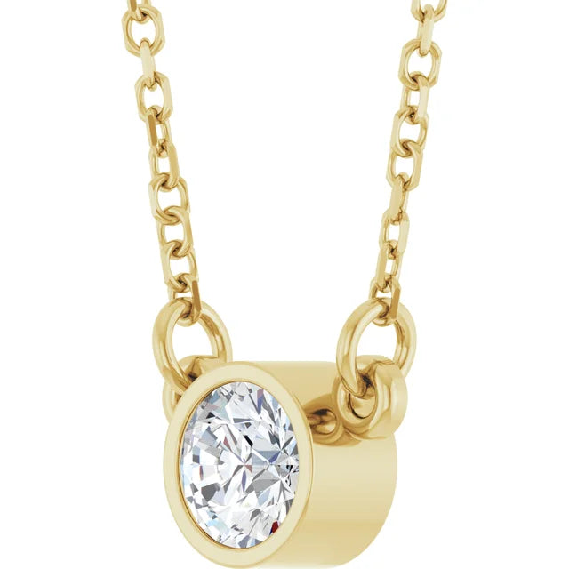 1/4 CT Bezel Set Solitaire Diamond set in Yellow Gold