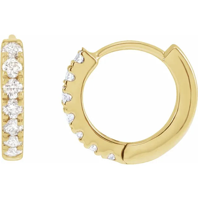 1/5 CTW Lab-Grown Diamond 10 mm Hoop Earrings