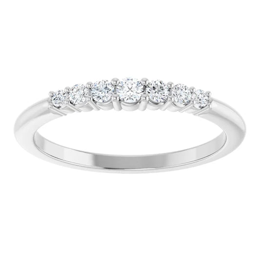 White gold 1/6 CTW Natural Diamond Stackable Ring