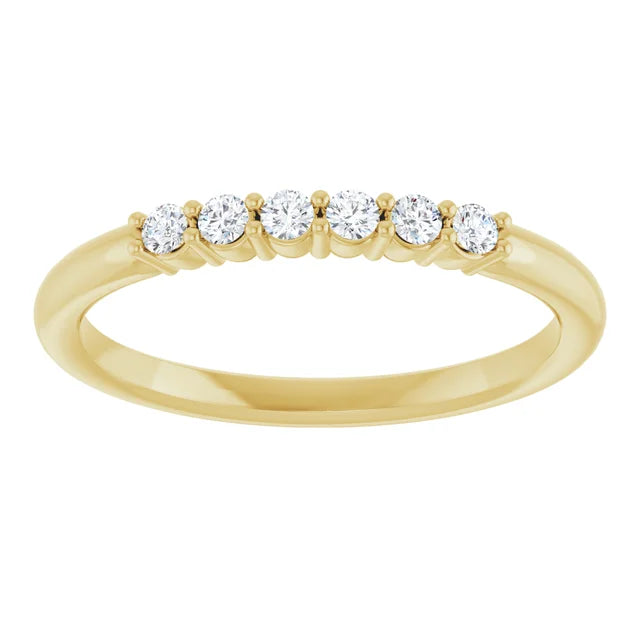 Yellow Gold 1/8 CTW Diamond Stackable Ring