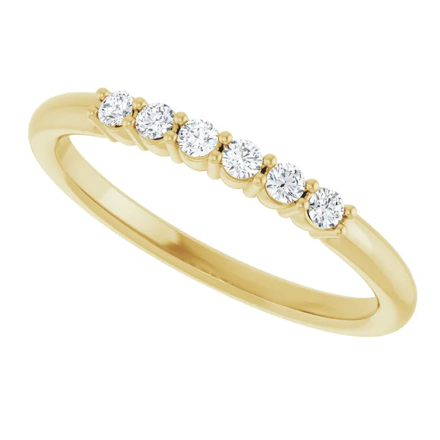 Side Picture for 1/8 CTW Diamond Stackable Ring