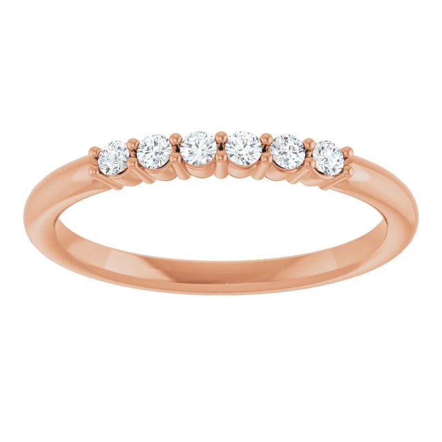 Rose Gold 1/8 CTW Diamond Stackable Ring