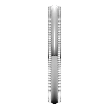 Shank Picture for 2.5 Half Round Milgrain Wedding Band made in white gold or platinum