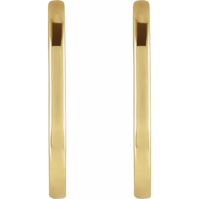 20 mm Elongated Oval Hoop Earrings