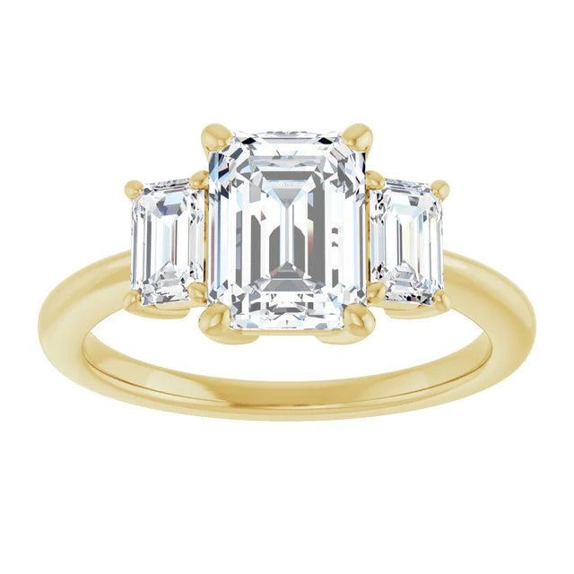 2 1/2 CTW three Stones Diamond engagement Ring