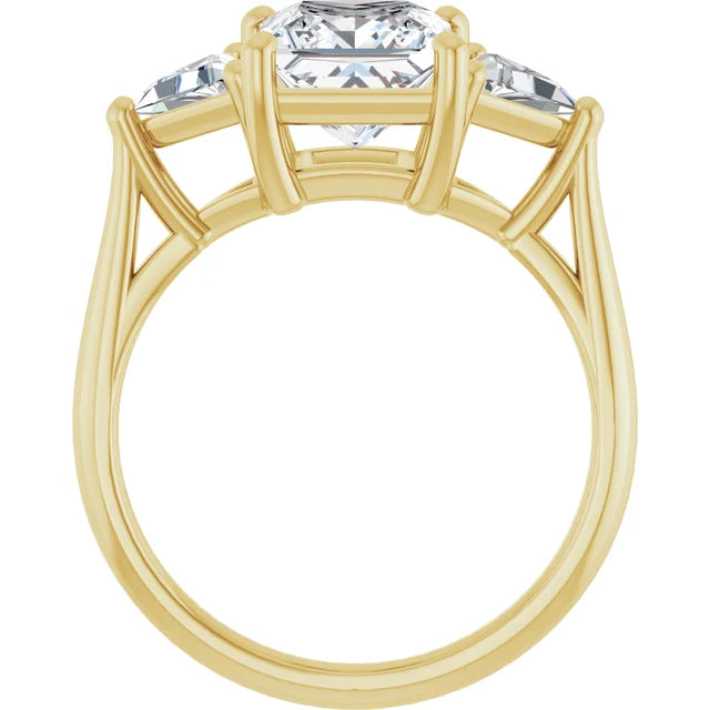 2 CT Square and Triangle Diamond Engagement Ring