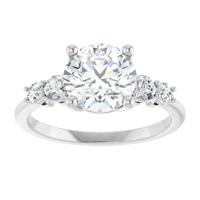 2.5 CT 5-stone Diamond engagement Ring in white gold