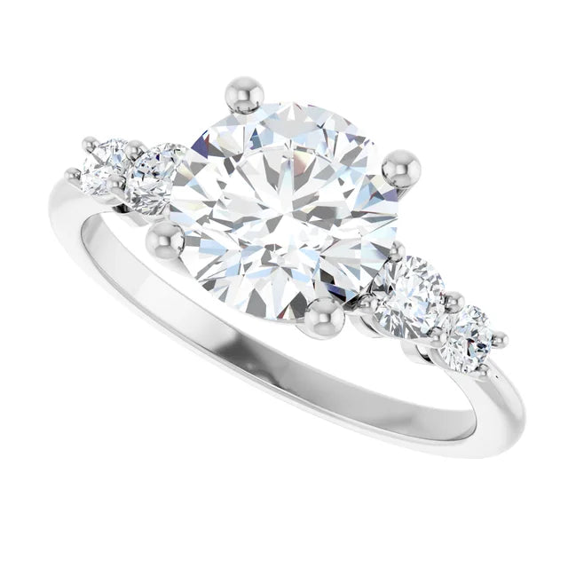 2.5 CT 5-stone Diamond engagement Ring in Platinum