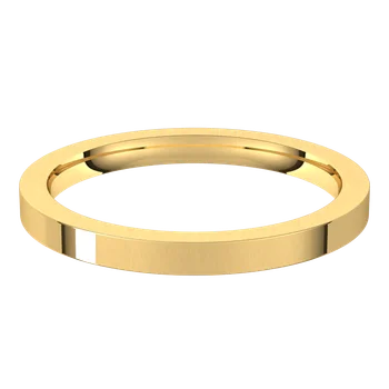 yellow gold 4 MM Comfort fit Flat Wedding Band