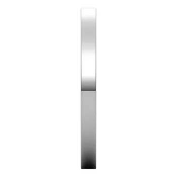 Shank picture for white gold or platinum 2MM Comfort Fit Flat Wedding Band