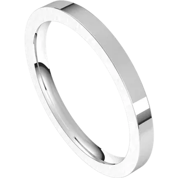 Sideway picture for 2MM Comfort Fit Flat Wedding Band