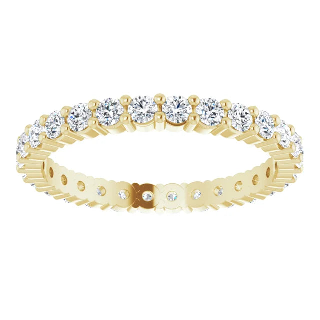 2MM Full Eternity Diamond Wedding Band for women