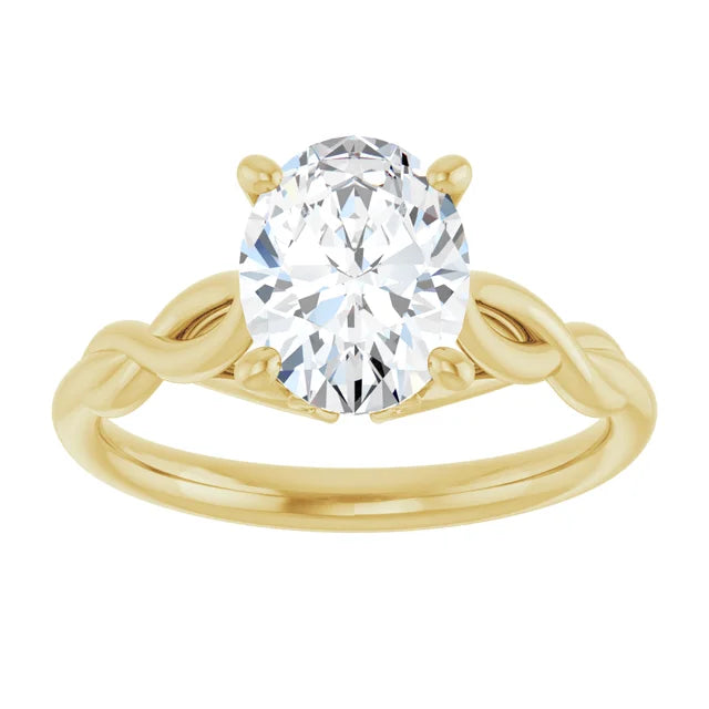 2 CT Oval Diamond Solitaire Engagement Ring