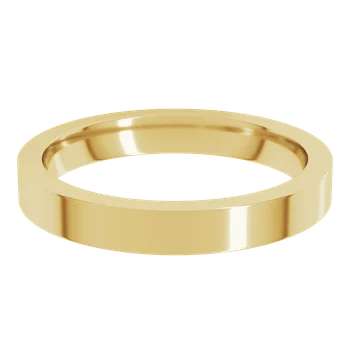 3MM Comfort Fit Flat Wedding Band