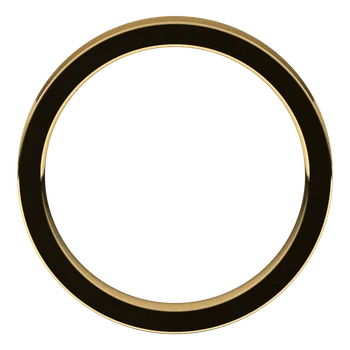 Full Zoom for yellow gold 3MM Comfort Fit Flat Wedding Band