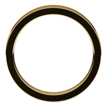 Full Zoom for yellow gold 4 MM Comfort fit Flat Wedding Band