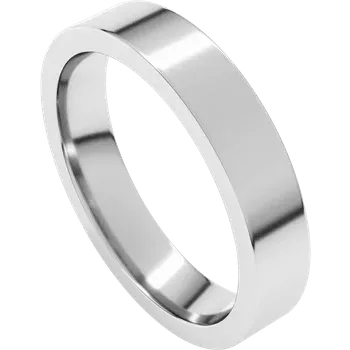 Sideway Picture for 4 MM Comfort fit Flat Wedding Band