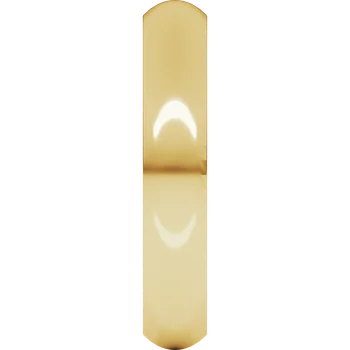 Shank picture for 4MM Comfort fit half round wedding band in yellow gold