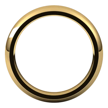 Full zoom for Yellow gold 4MM Comfort fit half round wedding band