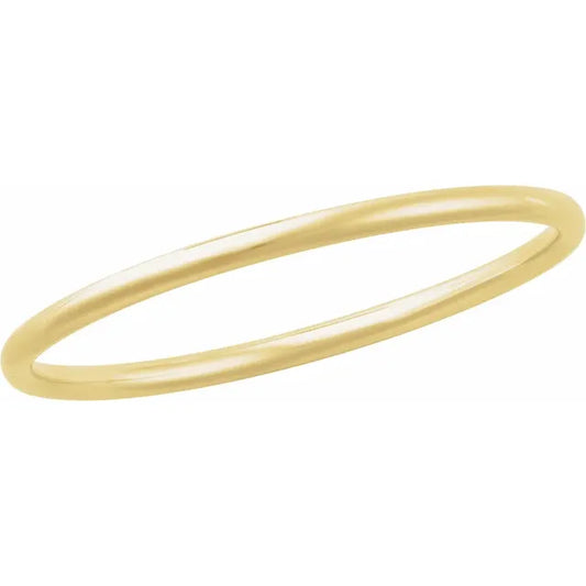 4MM Classic yellow Gold Bangle Bracelet