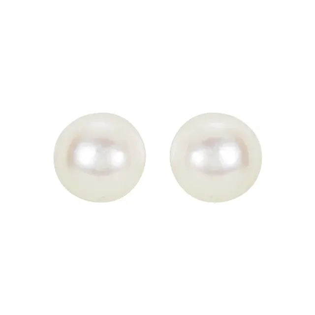 4 mm Cultured White Akoya Pearl Earrings