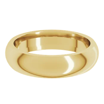 Yellow Gold 5MM Comfort Fit Classic Domed Band
