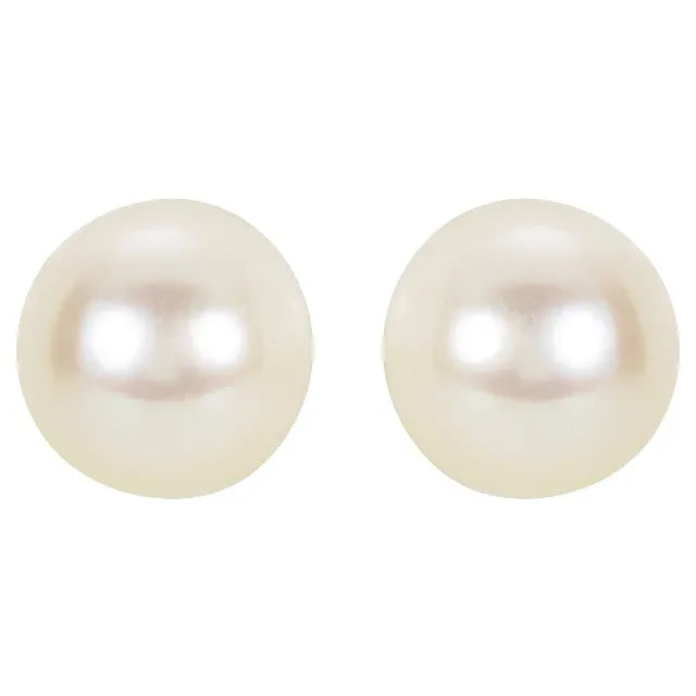 6 mm Cultured White Akoya Pearl Earrings