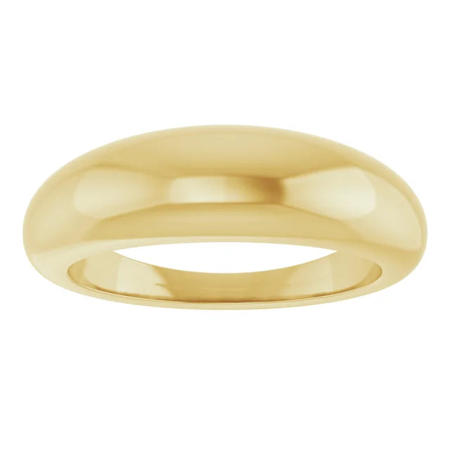 Yellow gold 6 mm Petite Dome Ring