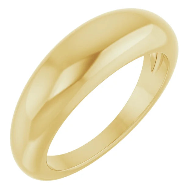 6 mm Petite gold Dome Ring