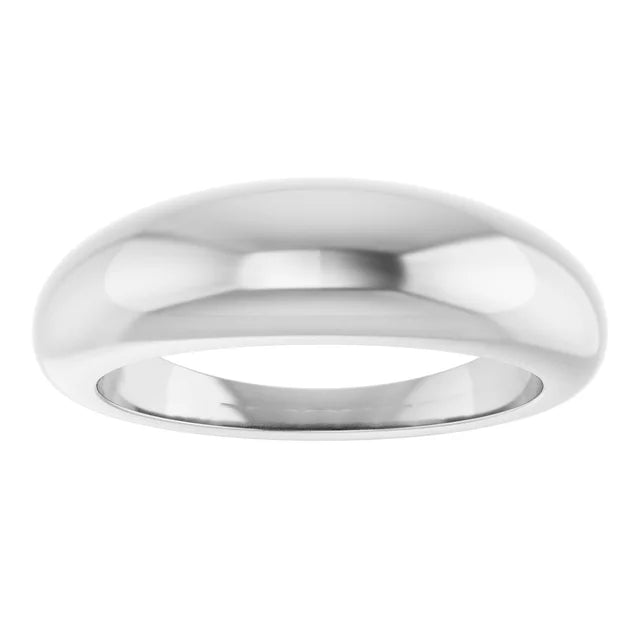 White gold 6 mm Petite Dome Ring