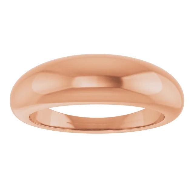 Rose gold 6 mm Petite Dome Ring