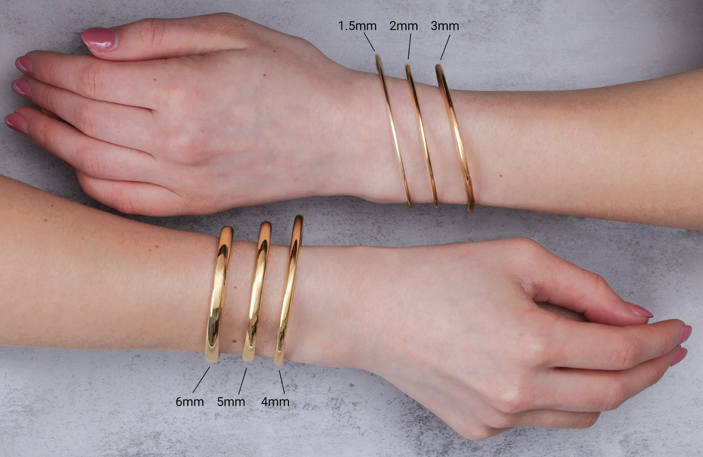 Classic Hinged Gold Bangle Bracelet