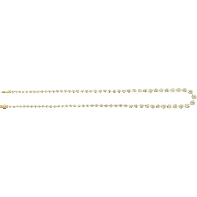 Bezel set Diamond Tennis Necklace
