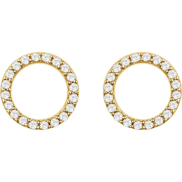 14K Yellow 1/5 CTW Natural Diamond Earrings