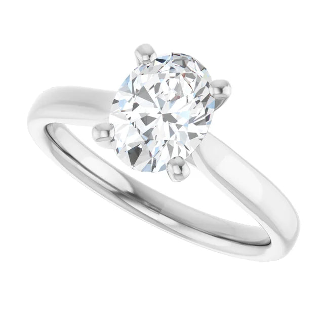 Classic Oval Shape Diamond Engagement Ring
