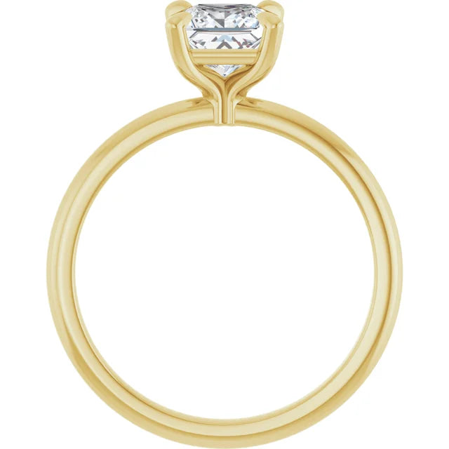 1 CT Princess Cut (Square Diamond) Solitaire Engagement Ring for women