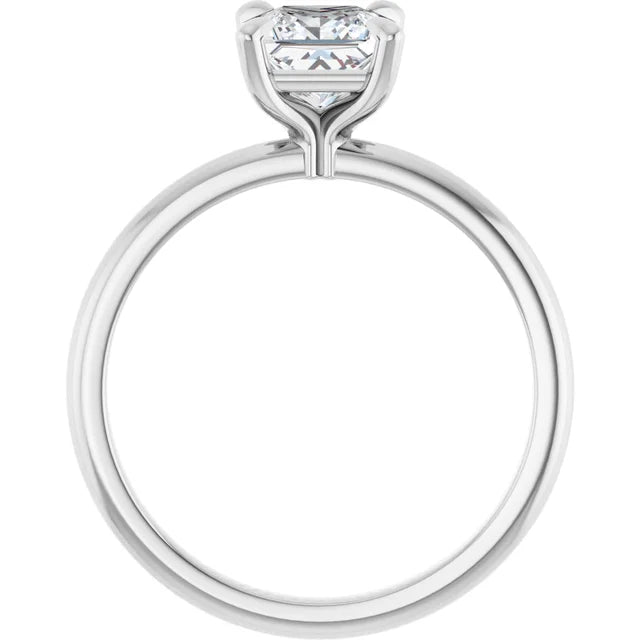 1 CT Princess Cut (Square Diamond) Solitaire Engagement Ring for women set in white gold showing under gallery