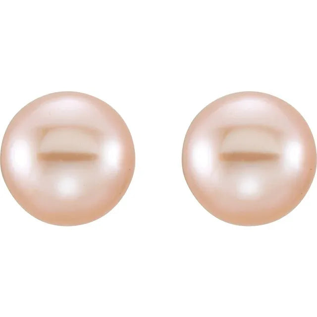 Freshwater Button Pearl Studs