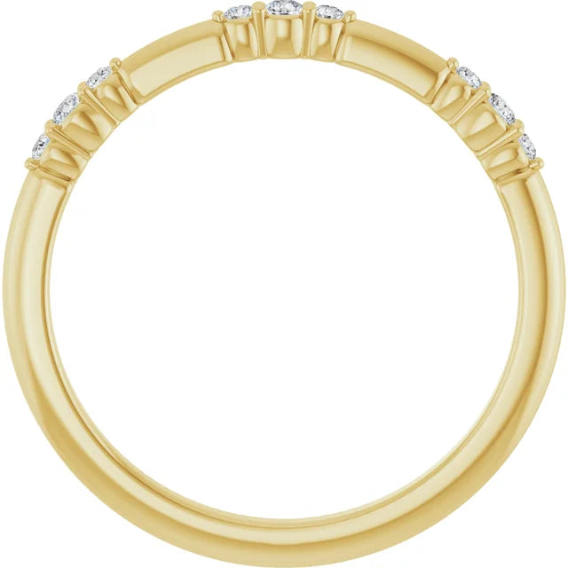 Standing Picture for Diamond Stackable Ring 1/8 CTW