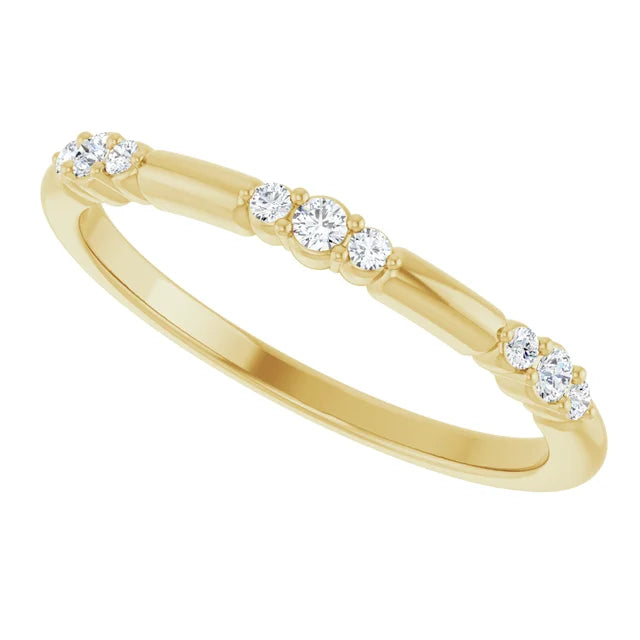 Sideway Picture for Diamond Stackable Ring 1/8 CTW